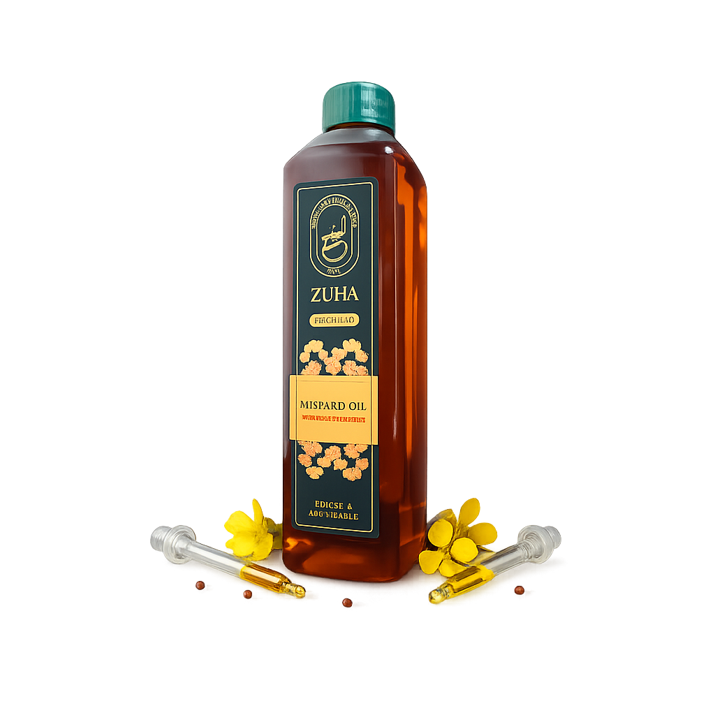Zuha Organics Cold Pressed Mustard Oil bottle